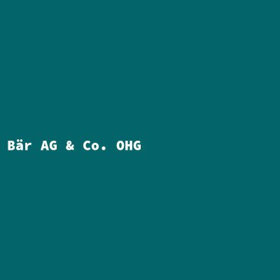 Hersteller: Bär AG &amp; Co. OHG