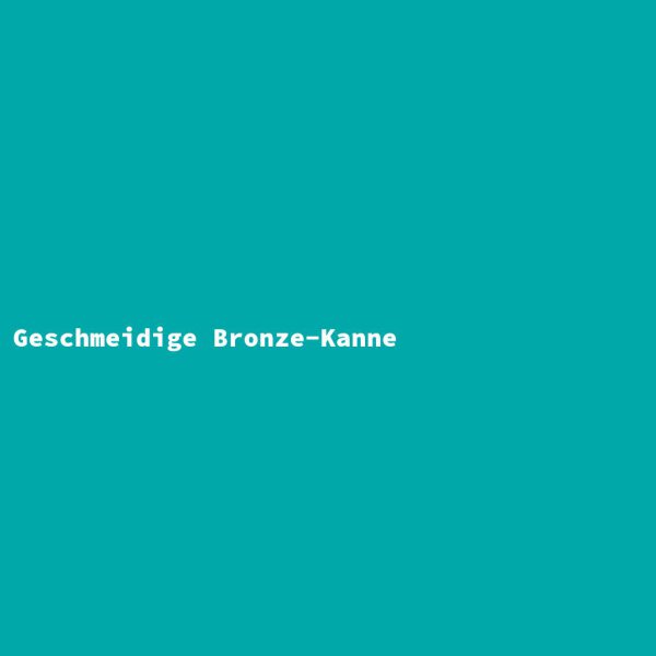 Geschmeidige Bronze-Kanne